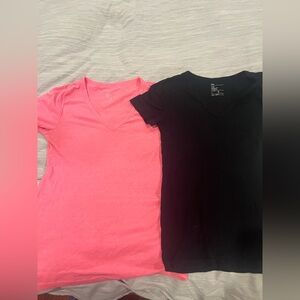 Bundle GAP V-Neck Tees - Pink and Black